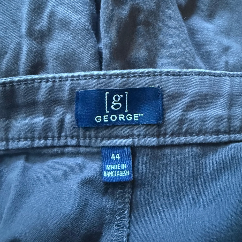 George Men's Charcoal Flat Front Shorts - Picture 5 of 5